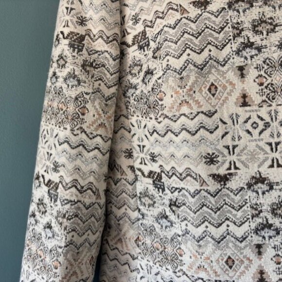 Tahari Arthur S. Levine 10 Ivory Silver Floral Open Jacket Metallic Tailored - Picture 5 of 7